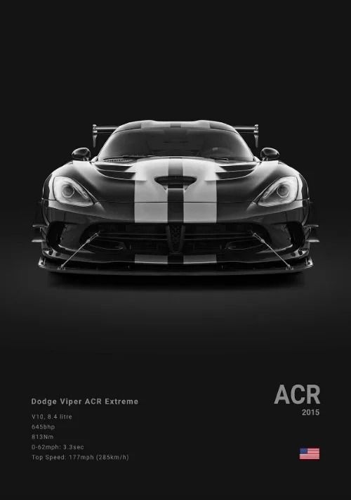 Dodge Challenger SRT Hellcat Redeye Canvas Wall Art Modern Muscle Car Poster