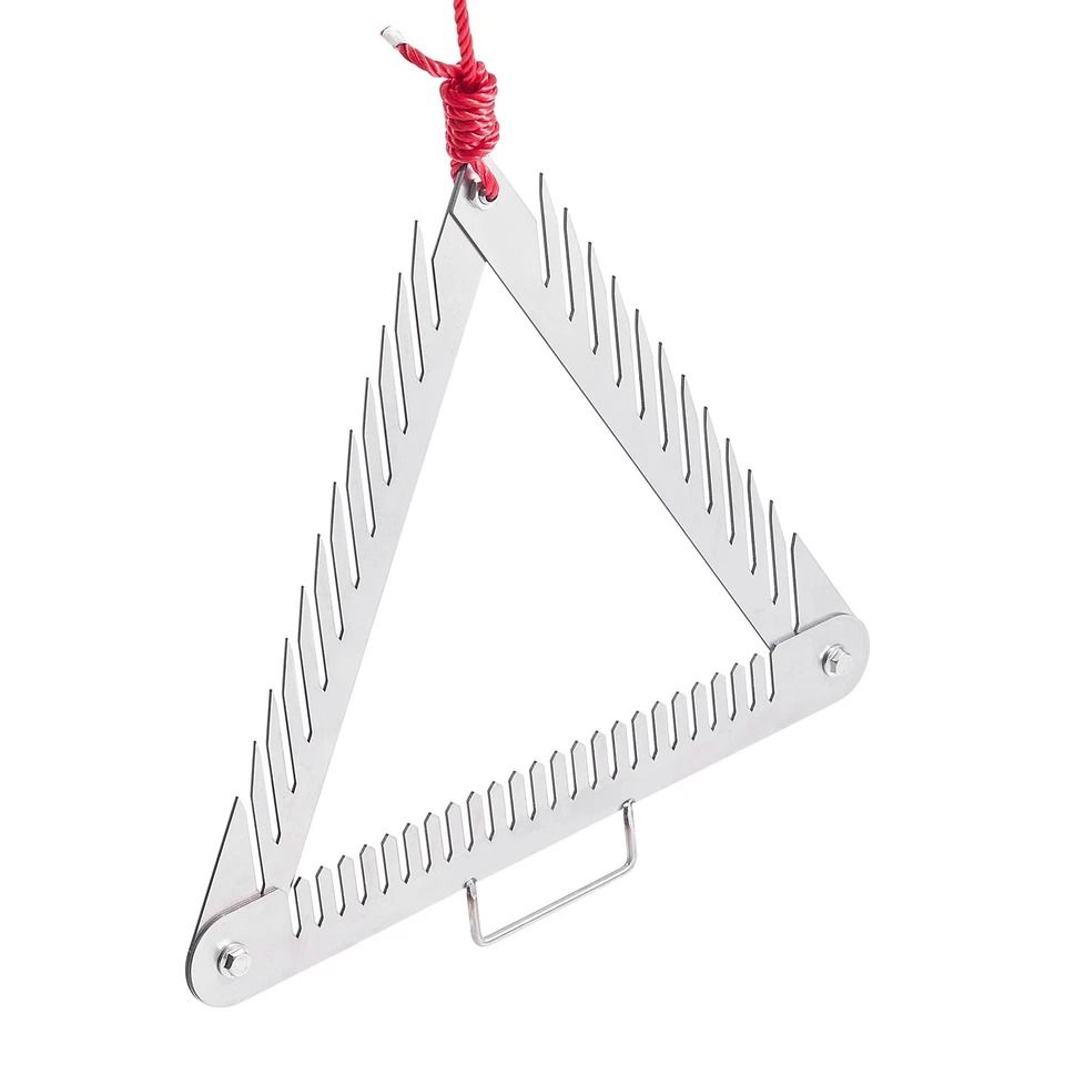 Aquatic Weed Rake with Handle Triangular Foldable Design & Rope for Pond & Lake Cleanup
