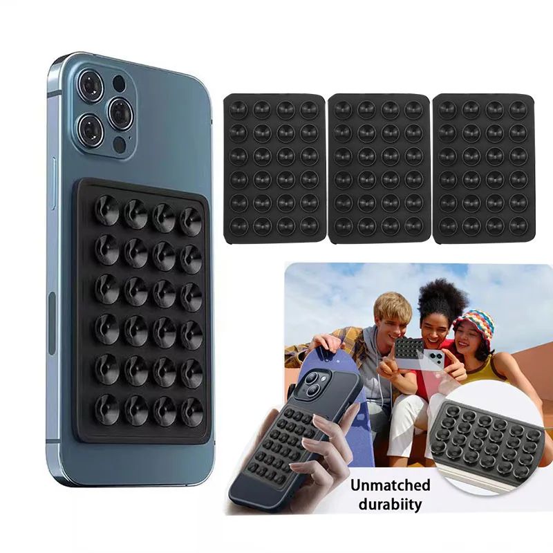 Multifunction Silicone Suction Cup Phone Holder Case – Anti-Slip Stick-On Mobile Mount