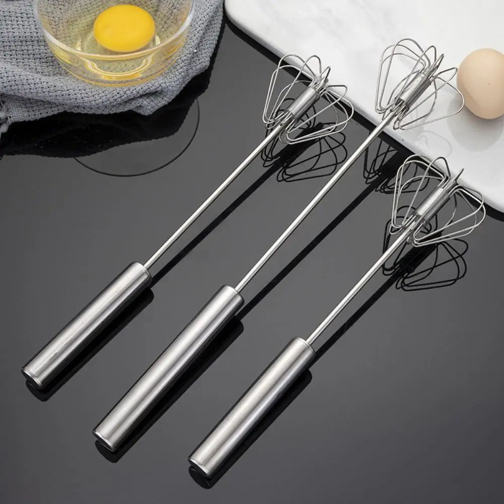 Pro-Mix Stainless Steel Semi-Automatic Whisk Mixer – Manual Rotary Kitchen Whisk Tool for Effortless Beating