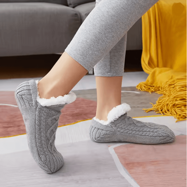Mens Thermal Slipper Socks Warm Non Slip Fuzzy Home Wear