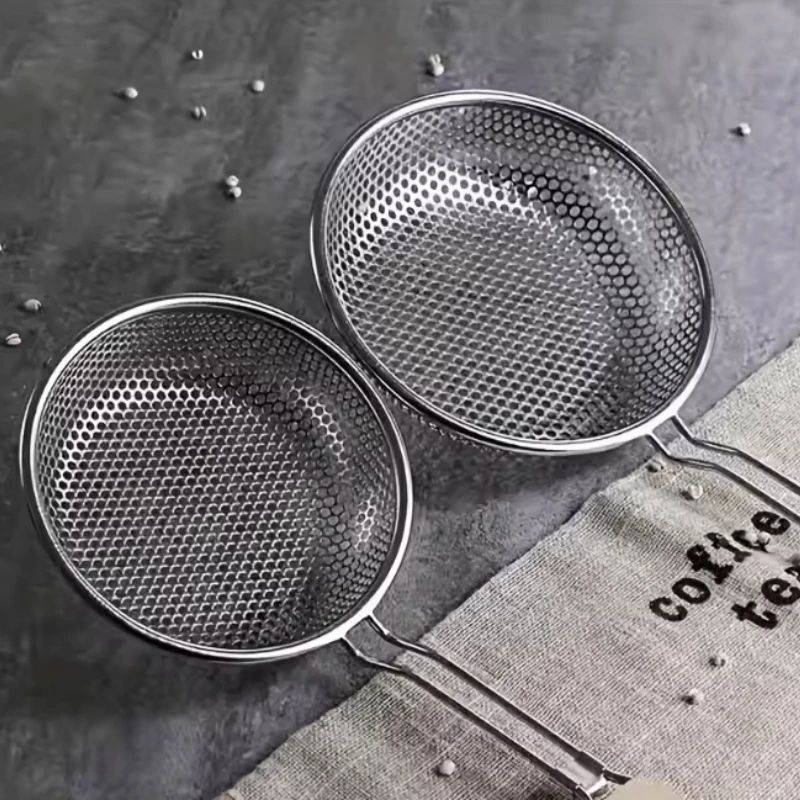 Stainless Steel Fine Mesh Skimmer with Wooden Handle