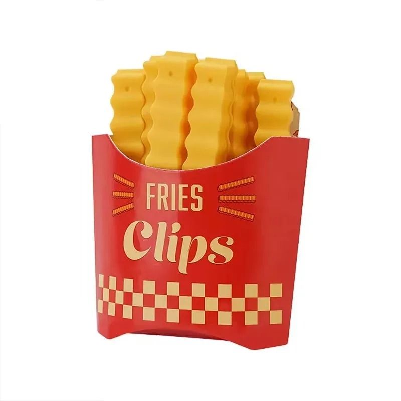 Potato Fry Shaped Magnetic Bag Sealing Clips for Snacks