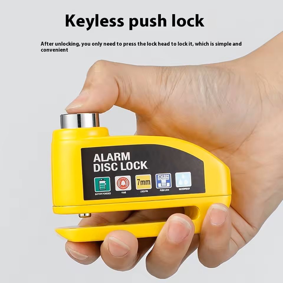 Motorcycle Alarm Disc Brake Lock Waterproof Anti Theft