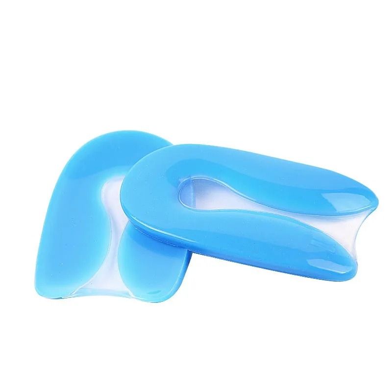 Silicone Gel U Shaped Heel Pads Shock Absorbing Rear Foot Cushion Insoles