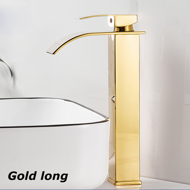 Dual Control Household Hot and Cold Waterfall Faucet Kitchen Bathroom Splash-proof Countertop Faucet Toilet Faucet
