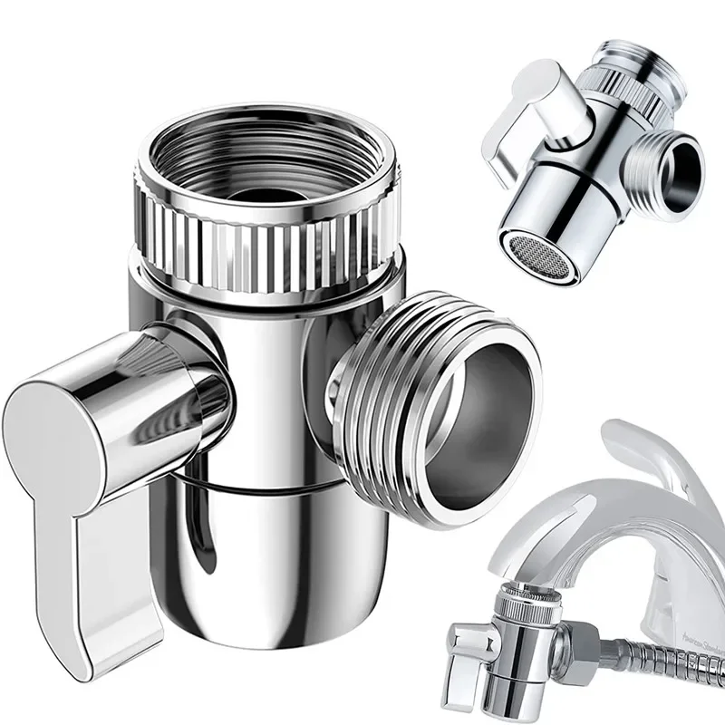 Faucet Adapter Diverter Valve – Kitchen Sink Splitter Water Tap Connector for Toilet Bidet and Shower