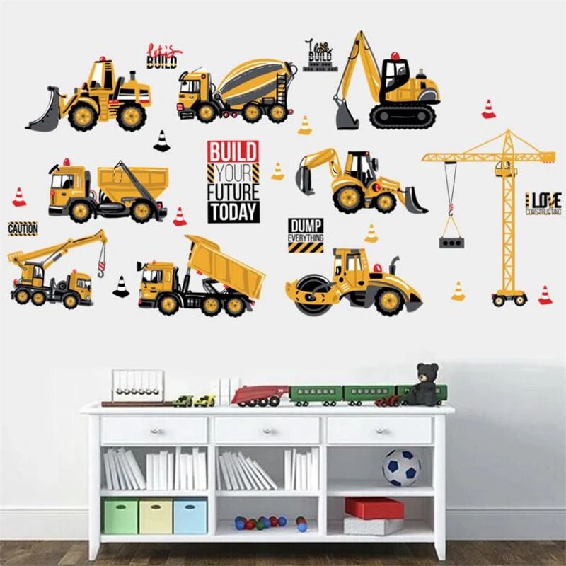 3D Lightning McQueen Wall Stickers – Cartoon Cars Kids Room Decor Decals