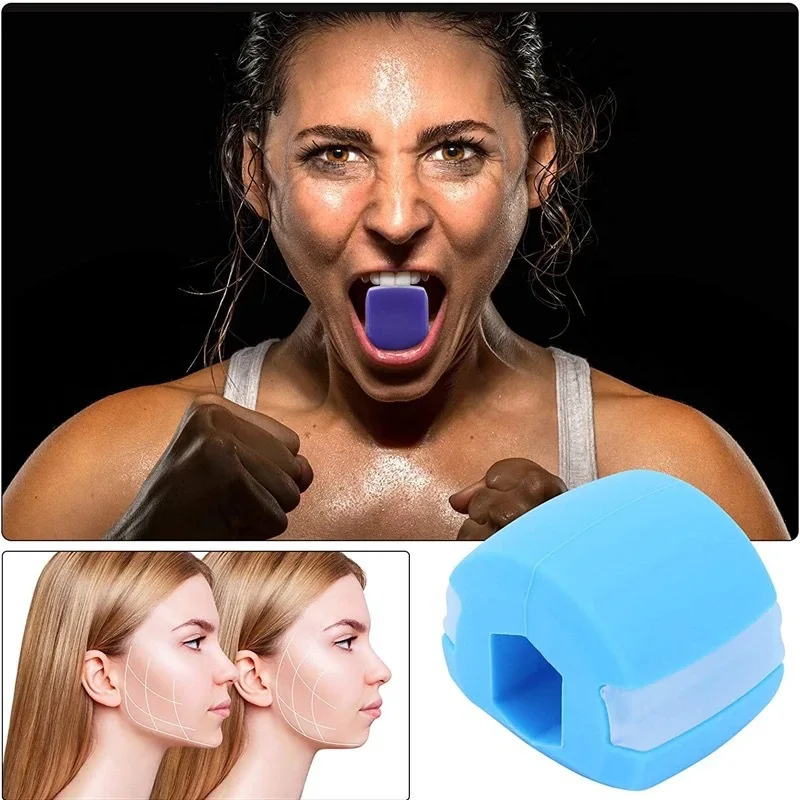 Silica Gel Face Fitness Ball Jaw Exerciser & Facial Toner for Double Chin Reduction