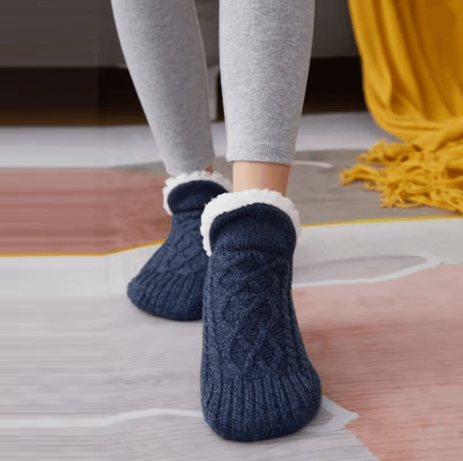 Mens Thermal Slipper Socks Warm Non Slip Fuzzy Home Wear