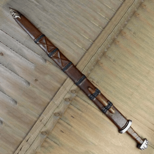 Viking Sword with Five Lobe Pommel – Handcrafted EN45 Steel Blade