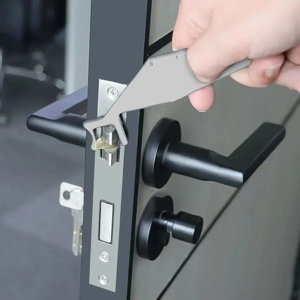 Multi-Purpose Stainless Steel Utility Pry Tool with Measuring Edge