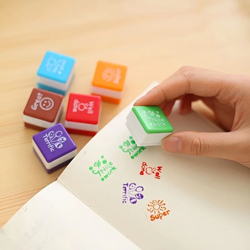 Teacher Praise and Encouragement Stamp Set 6 Piece