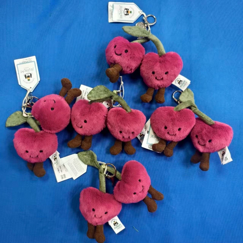 Jelly Fun Cherry Keychain Pendant Accessories Doll Pendant for Girls Women's Festival Gifts