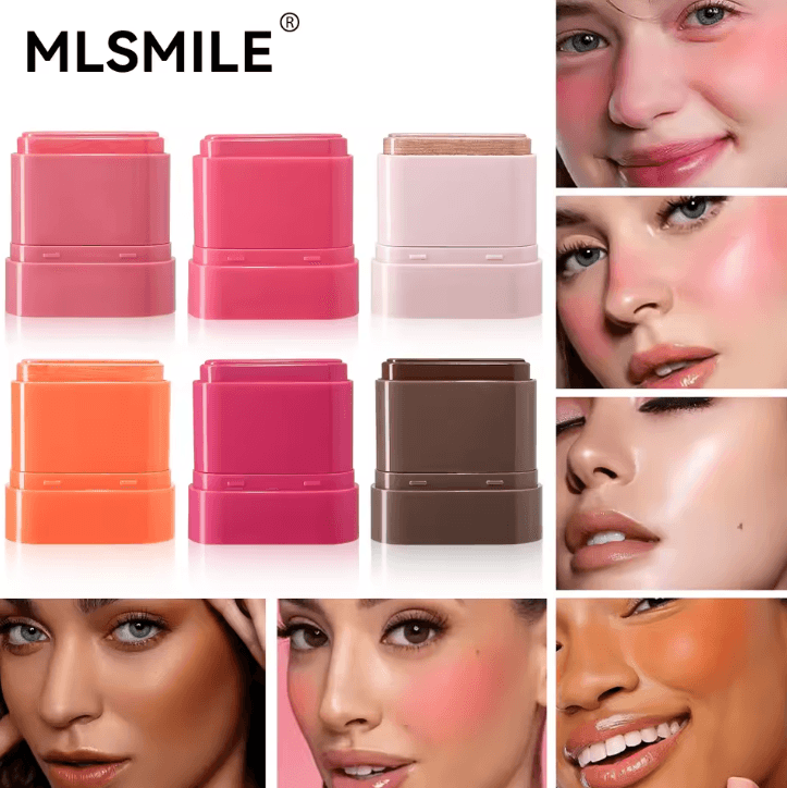 2-in-1 Fruit Blush & Lipstick Stick – Multi-Use Lip and Cheek Makeup Color