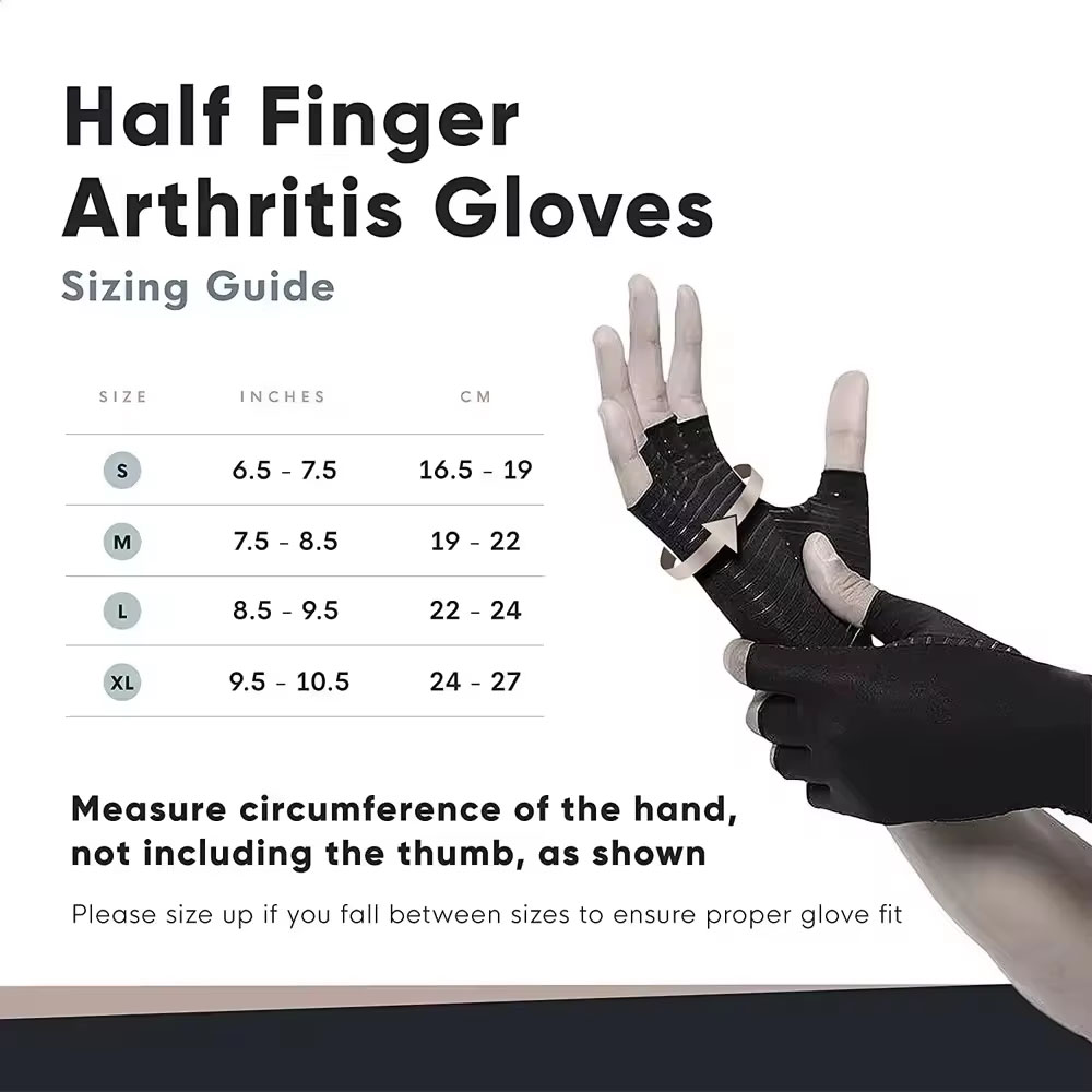 Compression Arthritis Gloves with Strap for Carpal Tunnel Relief & Typing Support