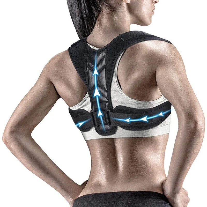 Adjustable Clavicle Spine Support, Back Shoulder Posture Corrector, Home Office Sport Upper Neck Brace