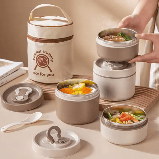 Stainless Steel Food Thermal Jar Insulated Soup Cup Lunch Container 350ml 650ml