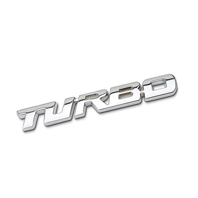 Metal 3D Turbocharged Car Badge Sticker, Universal Car Modification Emblem