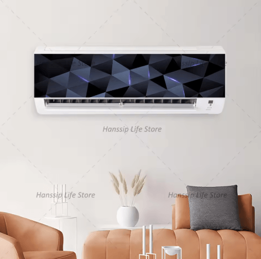 3D Geometric Air Conditioner Panel Sticker Abstract Illusion Wall Decal