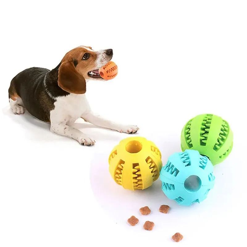 Dog Toy Ball Food Treat Feeder and Chew Cleaning Ball for Small and Medium Dogs