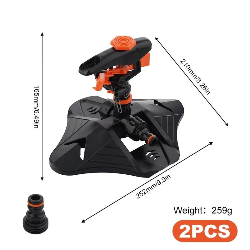 Upgraded 360 Degree Rotating Garden Water Sprinkler with Adjustable Angle and Large Coverage