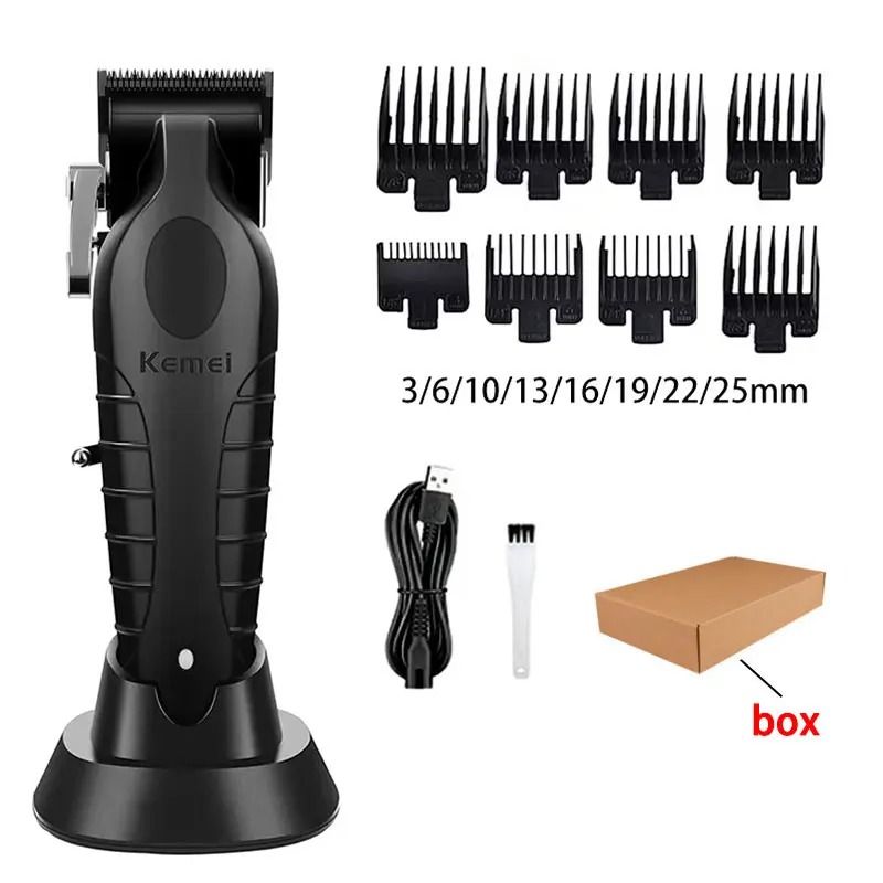 Professional Mens Hair Clipper Kit Rechargeable Electric Trimmer and Shaver