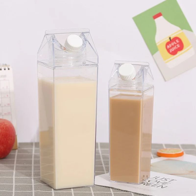 1000ml Portable Square Milk-Style Water Bottle