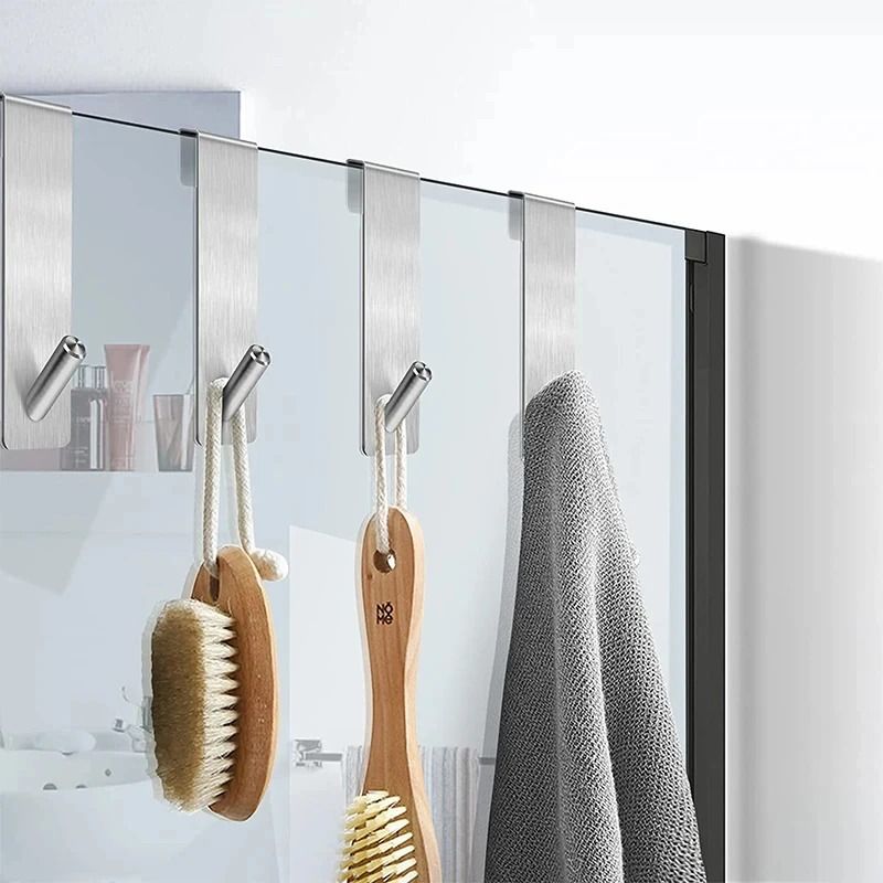 Stainless Steel Over-Glass Shower Door Hook