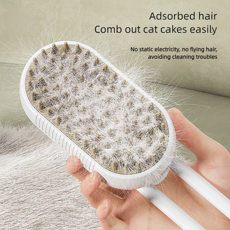 3-in-1 Electric Pet Grooming Comb: Dog & Cat Massage Brush for Hair Removal