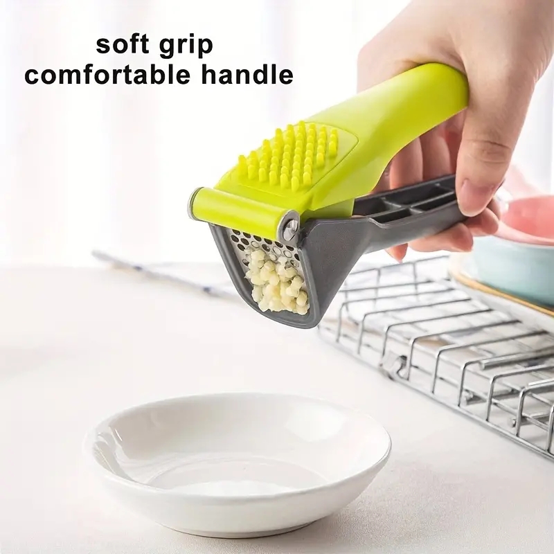 Compact Garlic Press Tool for Crushing & Squeezing Essential Kitchen Accessory