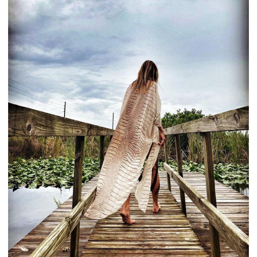 Stylish Tie Dye BIKINI Women Beach Dress, Long Open Front Cover-Ups, Outfits Bathing Suit