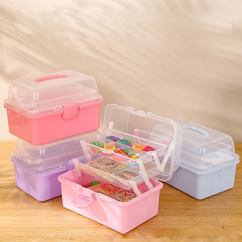 Foldable Three Tier Storage Box for Kids Accessories and Jewelry Organization