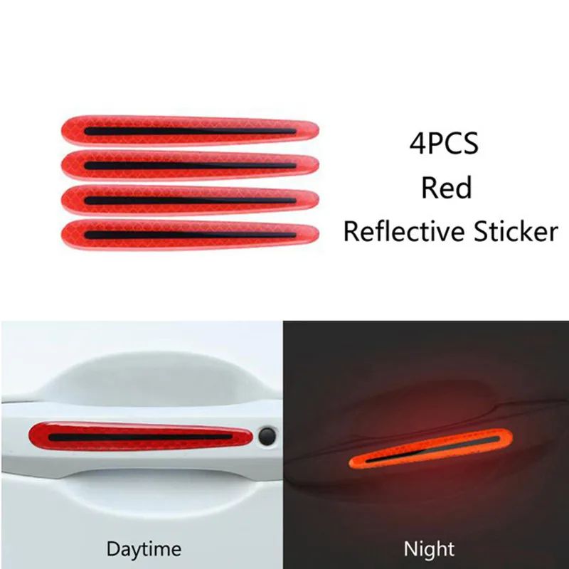 Reflective Car Wheel Hub & Door Edge Safety Warning Tape Strips