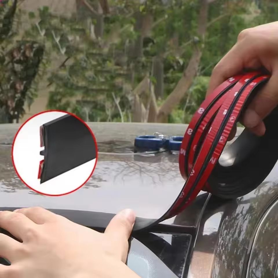 Car Rubber Edge Sealing Strips Weatherproof Sealant Protector for Roof, Windshield, and Windows