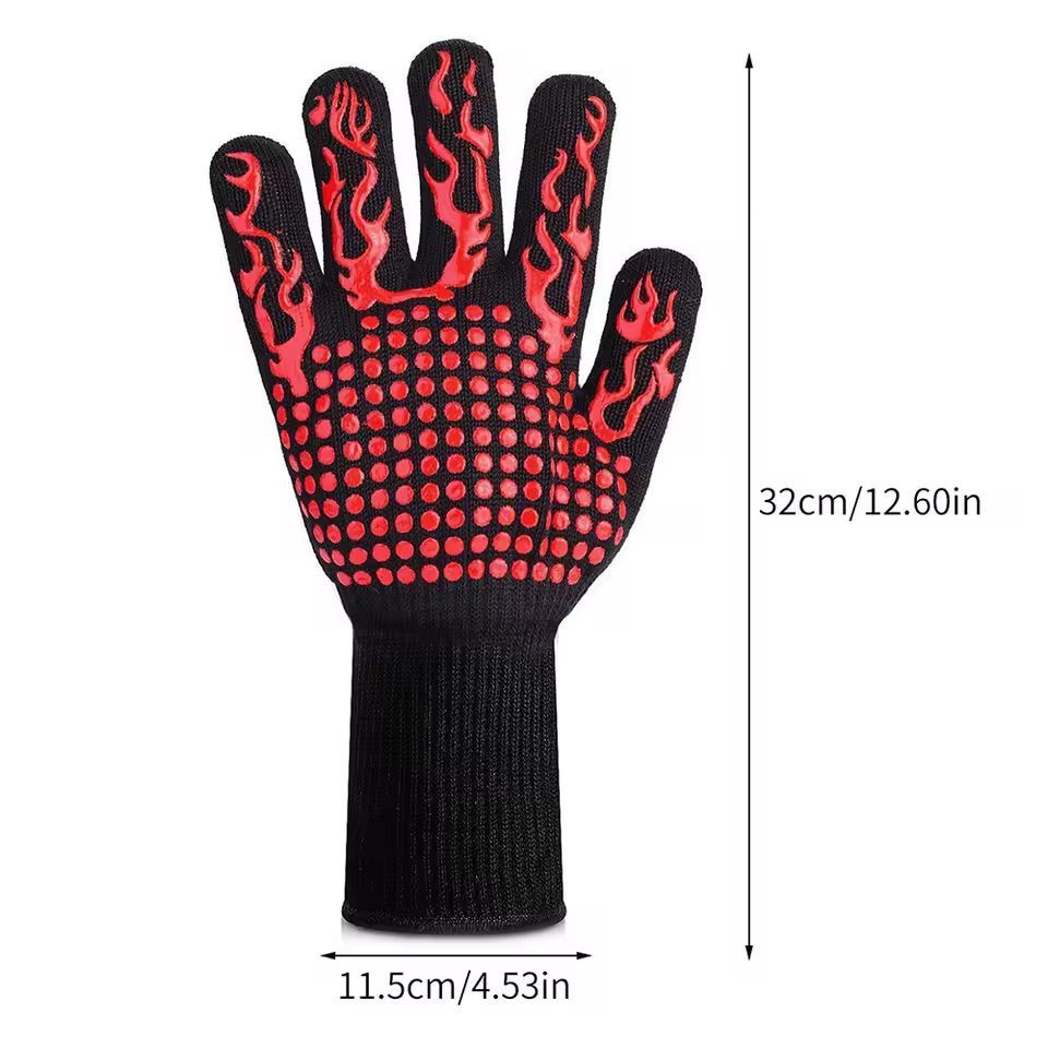 Ultimate HeatShield BBQ & Oven Gloves - Fireproof, High-Temperature, Non-Slip Grill Mitts