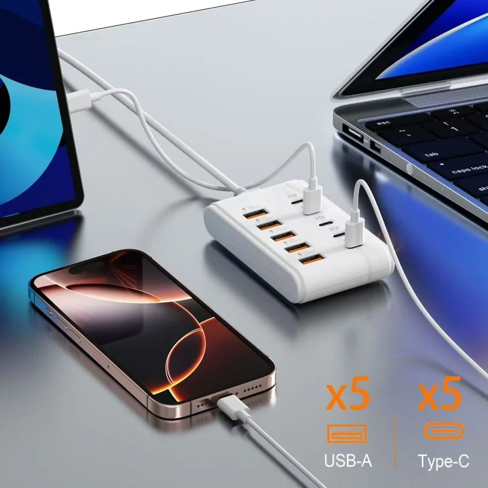 10 in 1 Universal High Capacity Desktop Power Strip