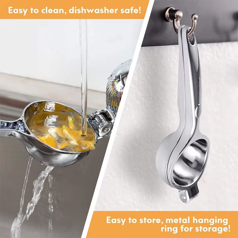 LMETJMA Premium Zinc Alloy Lemon Squeezer Manual Citrus Juicer
