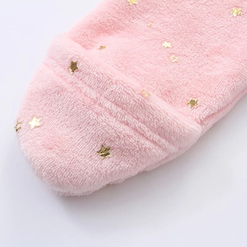 Thickened Fleece Bear Paw Star Jumpsuit
