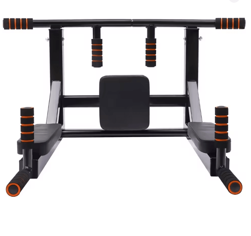 Heavy Duty Wall Mounted Pull Up Bar and Dip Station for Home Gym Strength Training