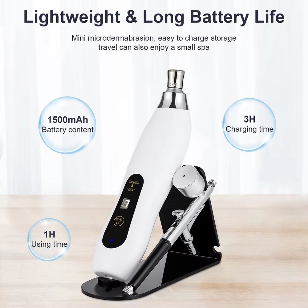 2-in-1 Diamond Microdermabrasion Machine with Hydrating Sprayer – Deep Facial Cleaning & Blackhead Remover