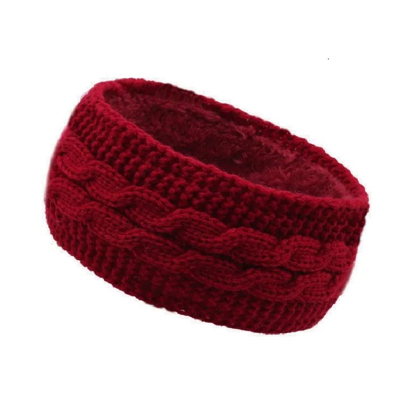 Velvet-Lined Thermal Knitted Winter Headband