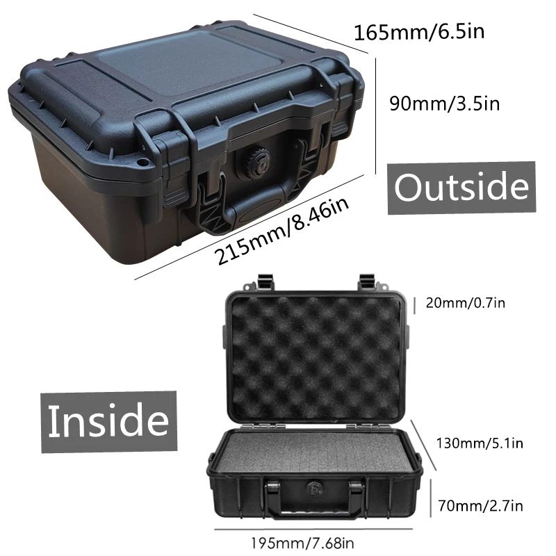 Waterproof Hard Shell Protective Carry Case with Customizable Foam Insert – Shockproof Lockable Tool
