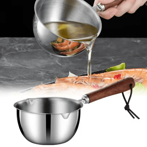 Stainless Steel Milk Pot Mini Hot Oil and Butter Melting Pan 150ml 300m
