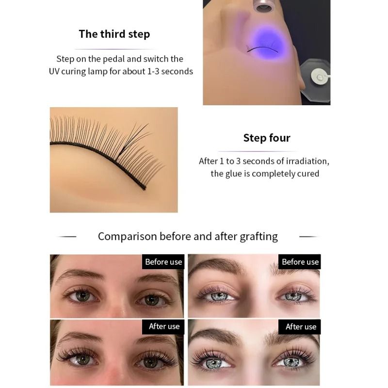 Mini Rechargeable UV Eyelash Lamp – Wireless Fast-Curing Glue Light – High-Yield Eyelash Grafting Interaction Hub