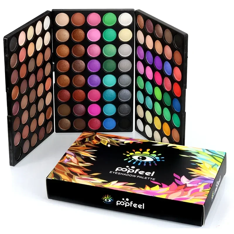 Shimmer & Matte Colors Glitter Eyeshadow Palette Nude Eye Shadow Pallete Makeup Set Cosmetic Kit for Professional