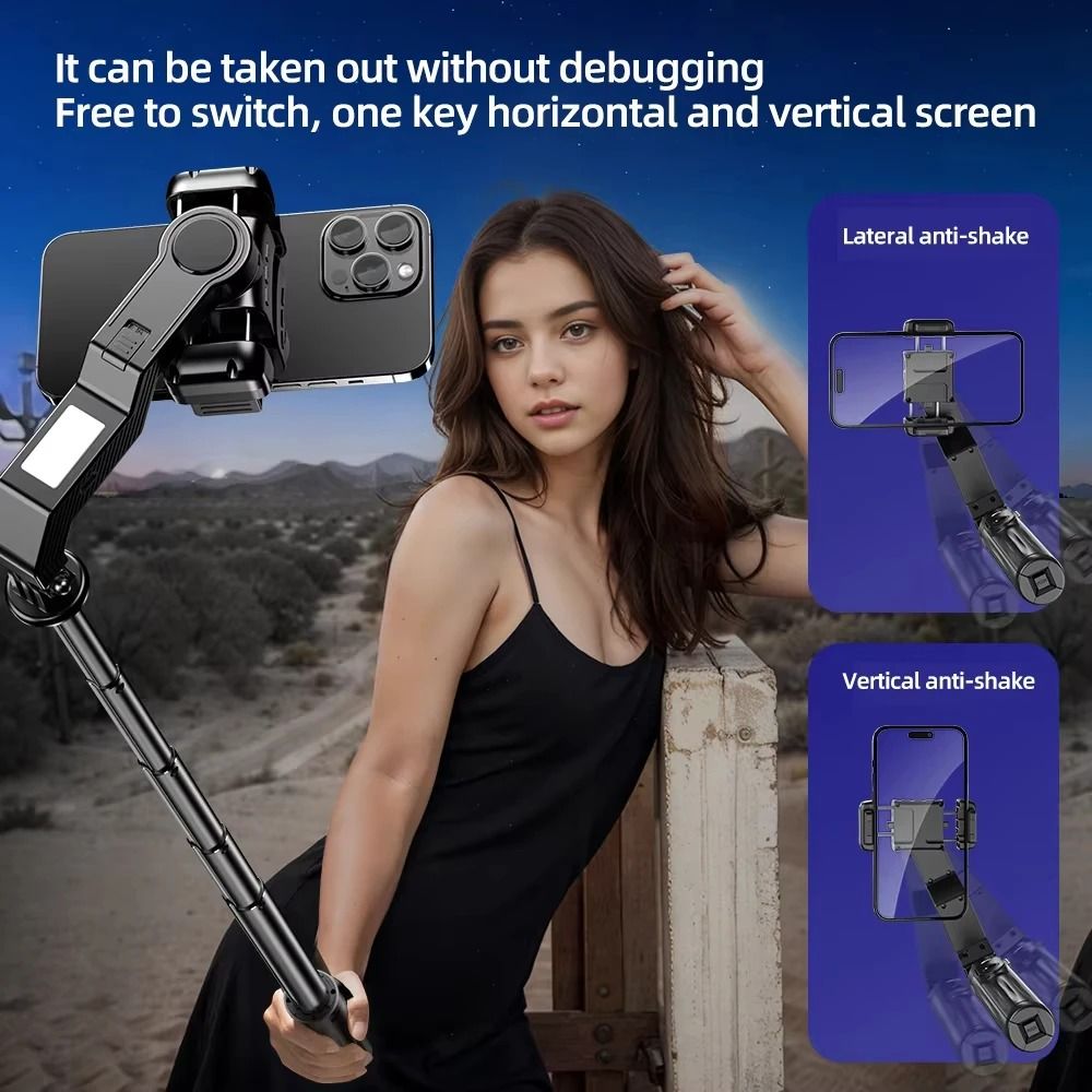 Handheld Gimbal Stabilizer with Tripod Stand and Wireless Remote for iPhone and Android