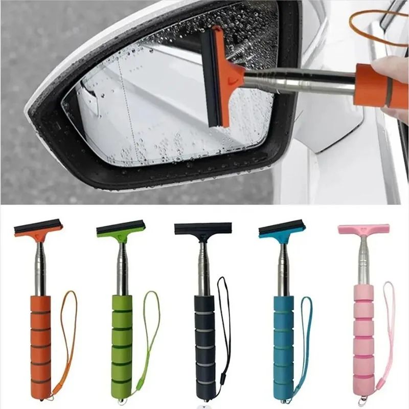 Telescopic Car Rearview Mirror Cleaning Wiper Brush
