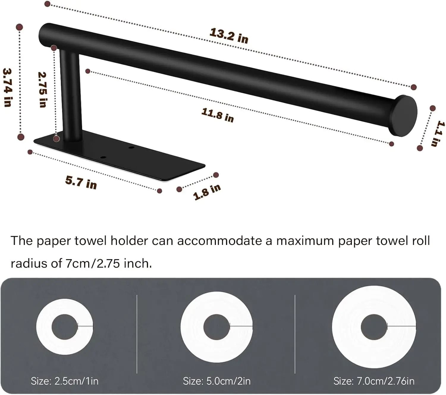 Adhesive Multi-Purpose Tissue & Paper Towel Holder