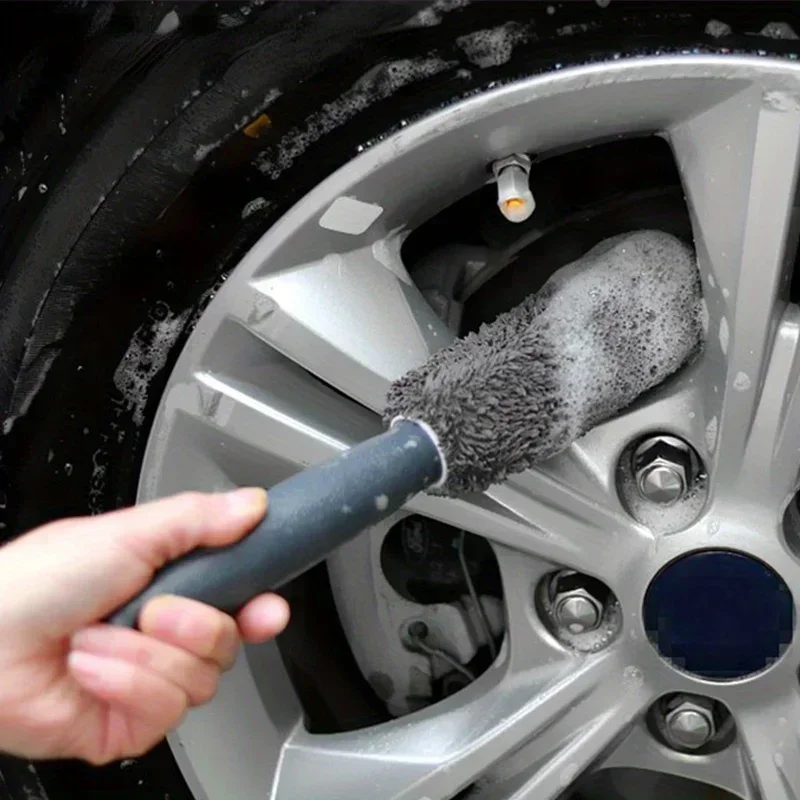 Car Wheel Cleaning Tools, Car Cleaning Tools Tire Rim Brush with Durable Plastic Handle